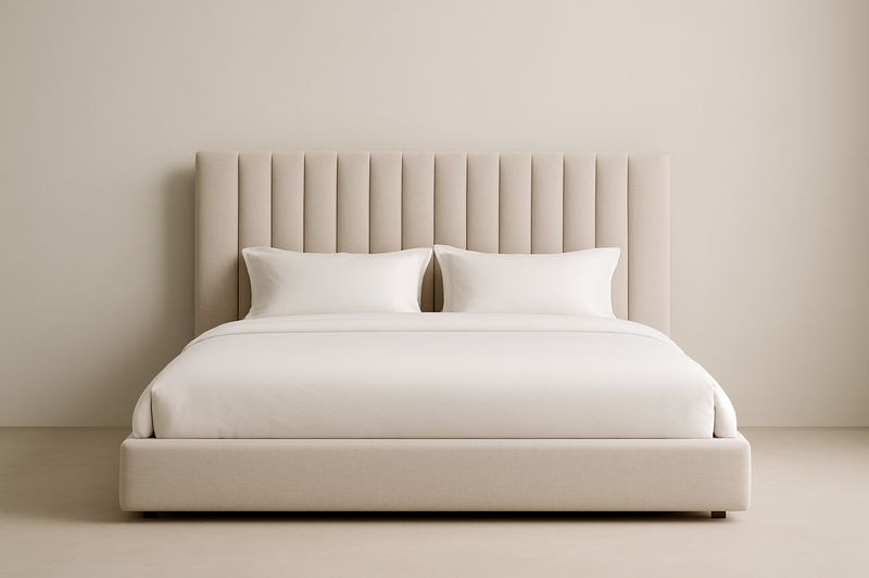 Tissu pour lit beige 200x160×120 cm - Article