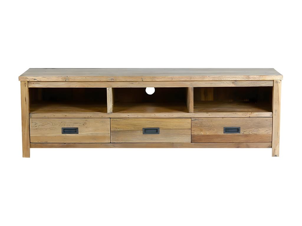 Meuble TV en teck massif recyclé 160 cm - Naturel