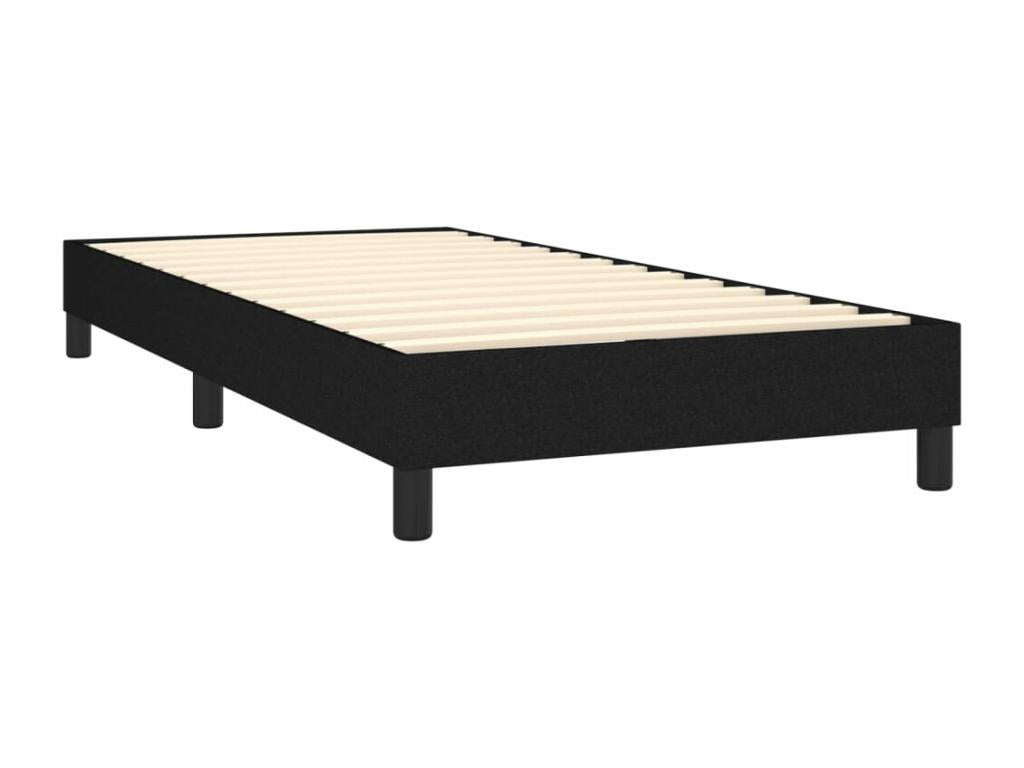 Lit avec matelas en tissu noir 90x190 cm - Article