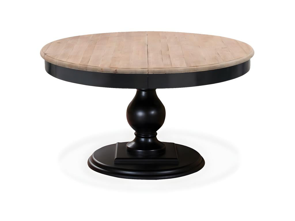 Table Solide Naturel et Noir - Article