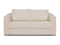Canapé convertible 3 places beige - 140 cm - Matelas 18 cm