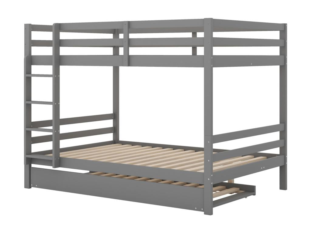 Lit 140x200cm avec lit 90x190cm Gris - Article