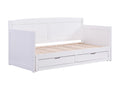 Lit 90x190 ou 180x190 cm - Avec et - Chevilles et MDF - Blanc