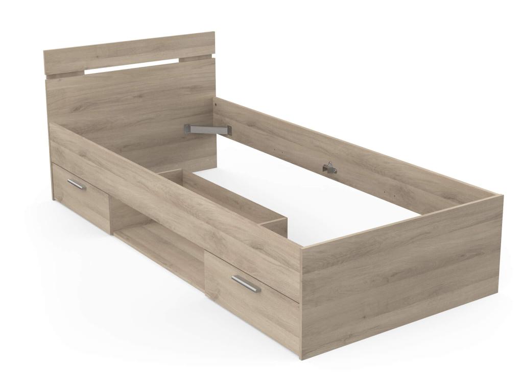 Lit avec rangement 90x200 cm - lt202