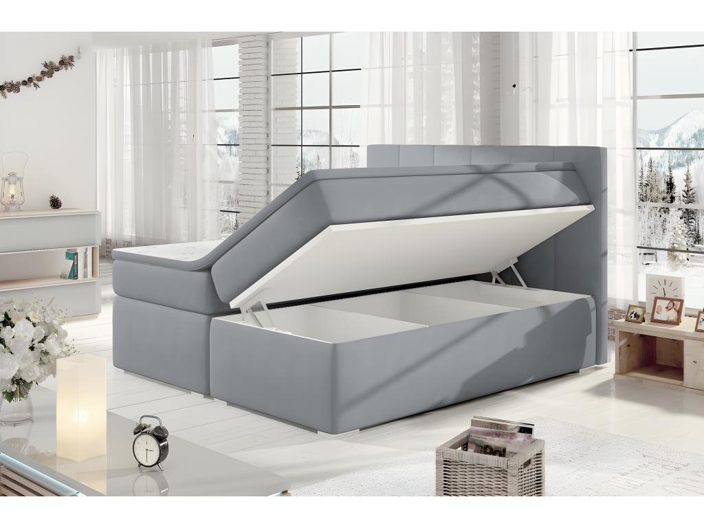 Matelas de lit - Tissu gris - 160 x 200 cm